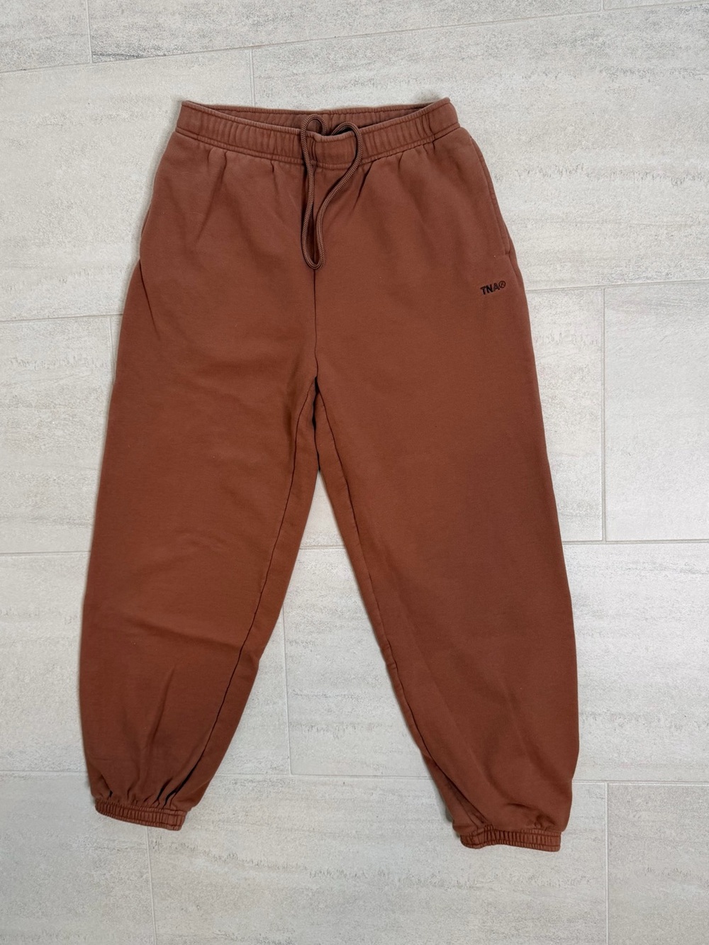 TNA Sweatfleece MegaFit Terry Fleece Joggers Brown XS - Picture 2 of 8